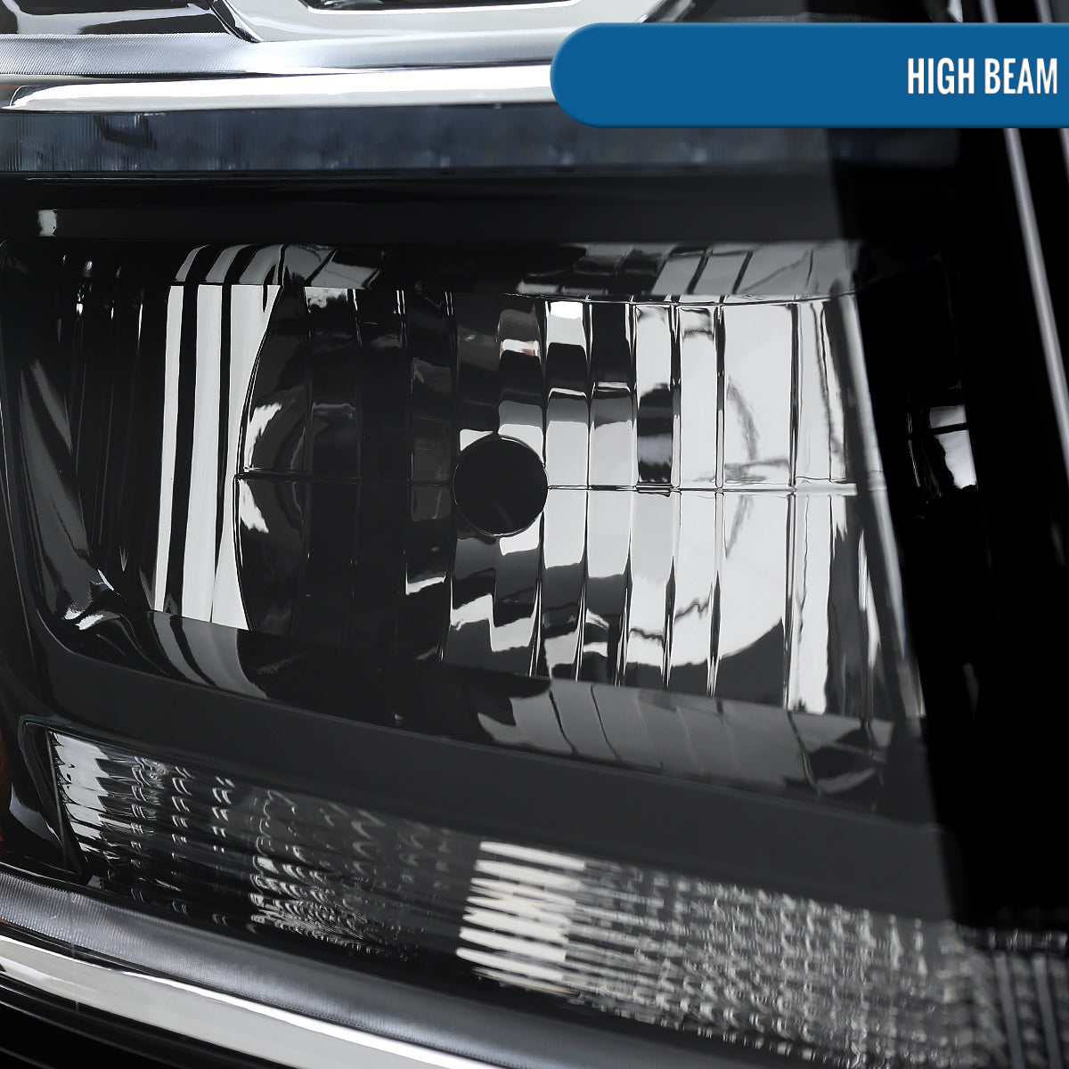 Ronnin - Fits 2015-2020 Chevy Tahoe Suburban Upgraded Replacement LED DRL Halogen Projector Headlights Assembly | Black | Passenger Side