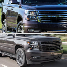 Ronnin - Fits 2015-2020 Chevy Tahoe Suburban Upgraded Replacement LED DRL Halogen Projector Headlights Assembly | Black | Passenger Side