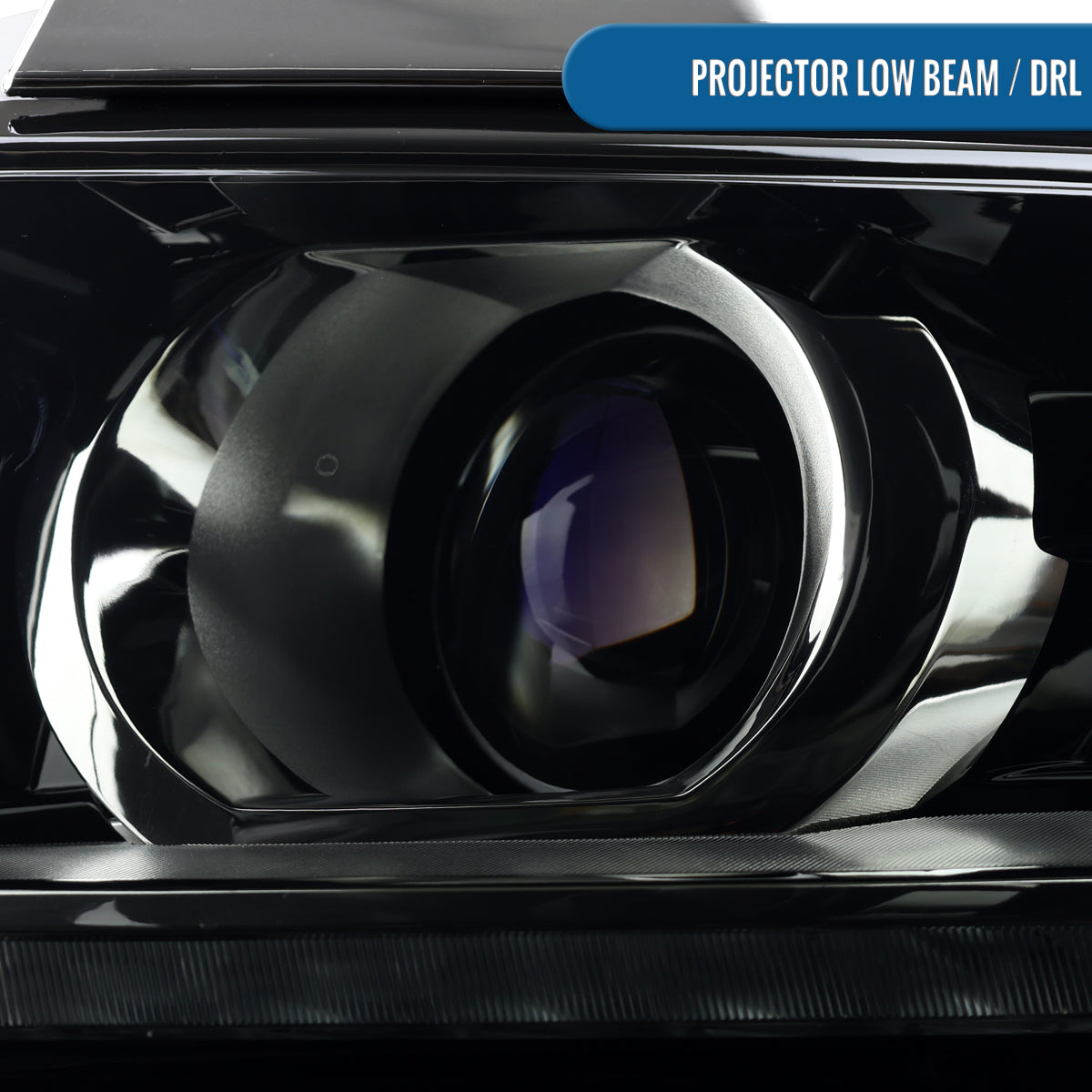 Ronnin - Fits 2015-2020 Chevy Tahoe Suburban Upgraded Replacement LED DRL Halogen Projector Headlights Assembly Pair | Black Smoke