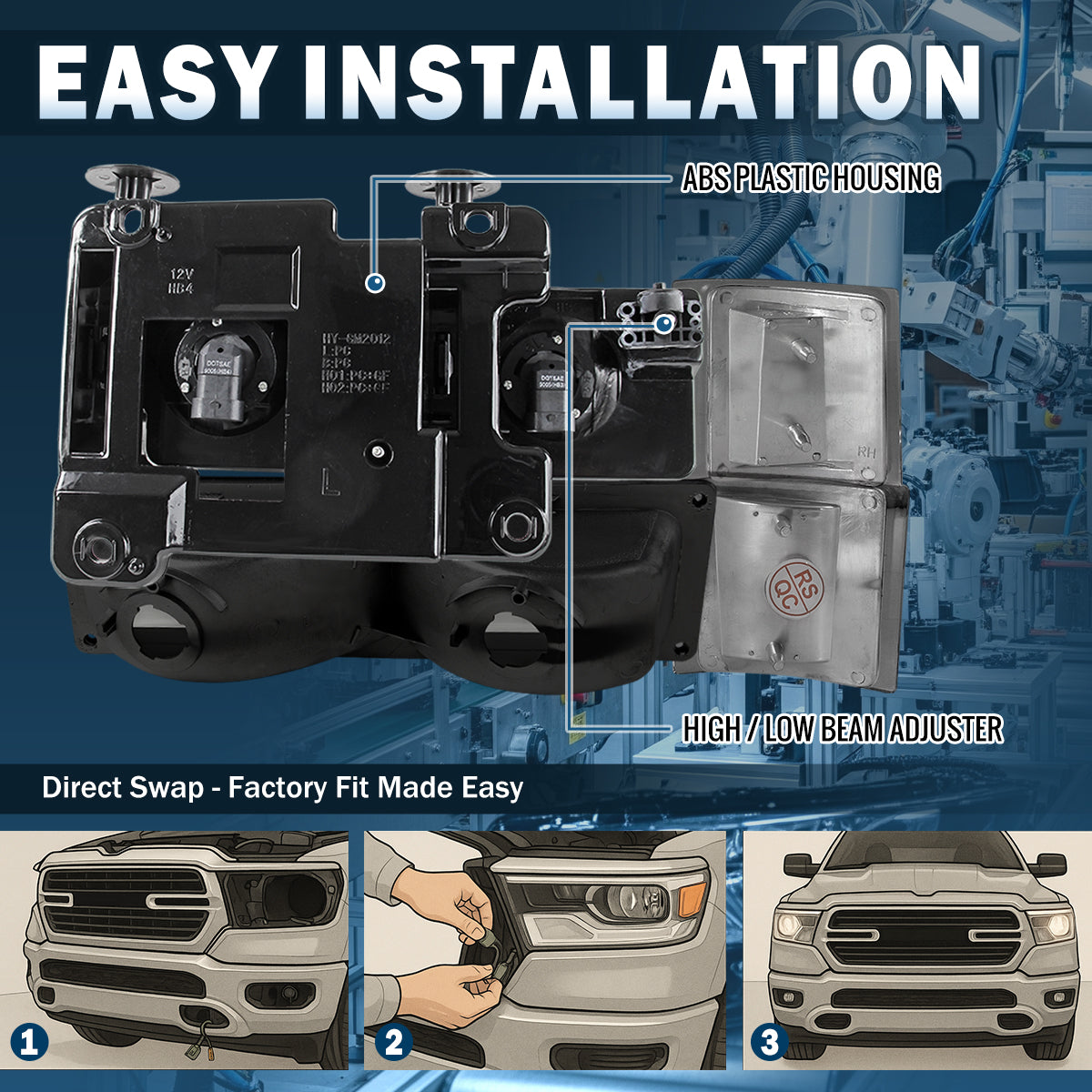 Ronnin - Compatible con Chevy C10 C/K 1500 2500 3500 Silverado Suburban Tahoe de 1994-1998 Faros con reflector transparente + Luces de señal de esquina + Par de luces de estacionamiento de parachoques | Ahumado