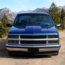 Ronnin - Compatible con Chevy C10 C/K 1500 2500 3500 Silverado Suburban Tahoe de 1994-1998 Faros con reflector transparente + Luces de señal de esquina + Par de luces de estacionamiento de parachoques | Ahumado