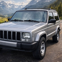 Ronnin - Se adapta a Jeep Cherokee 1997-2001 Luces de esquina con reflector transparente + Conjunto de repuesto de faros antiniebla de parachoques Par | Cromado