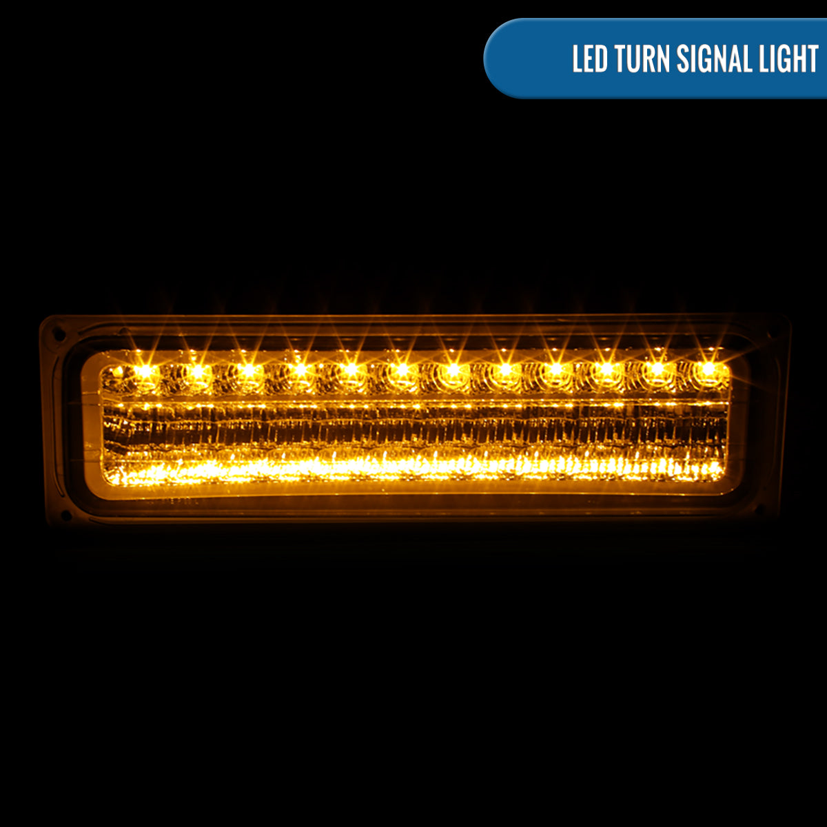 Ronnin - Compatible con Chevy C10 C/K 1500 2500 3500 Suburban Blazer Tahoe Silverado Sierra Yukon de 1988-1999 Juego de luces LED de esquina, defensa y estacionamiento | Cromo