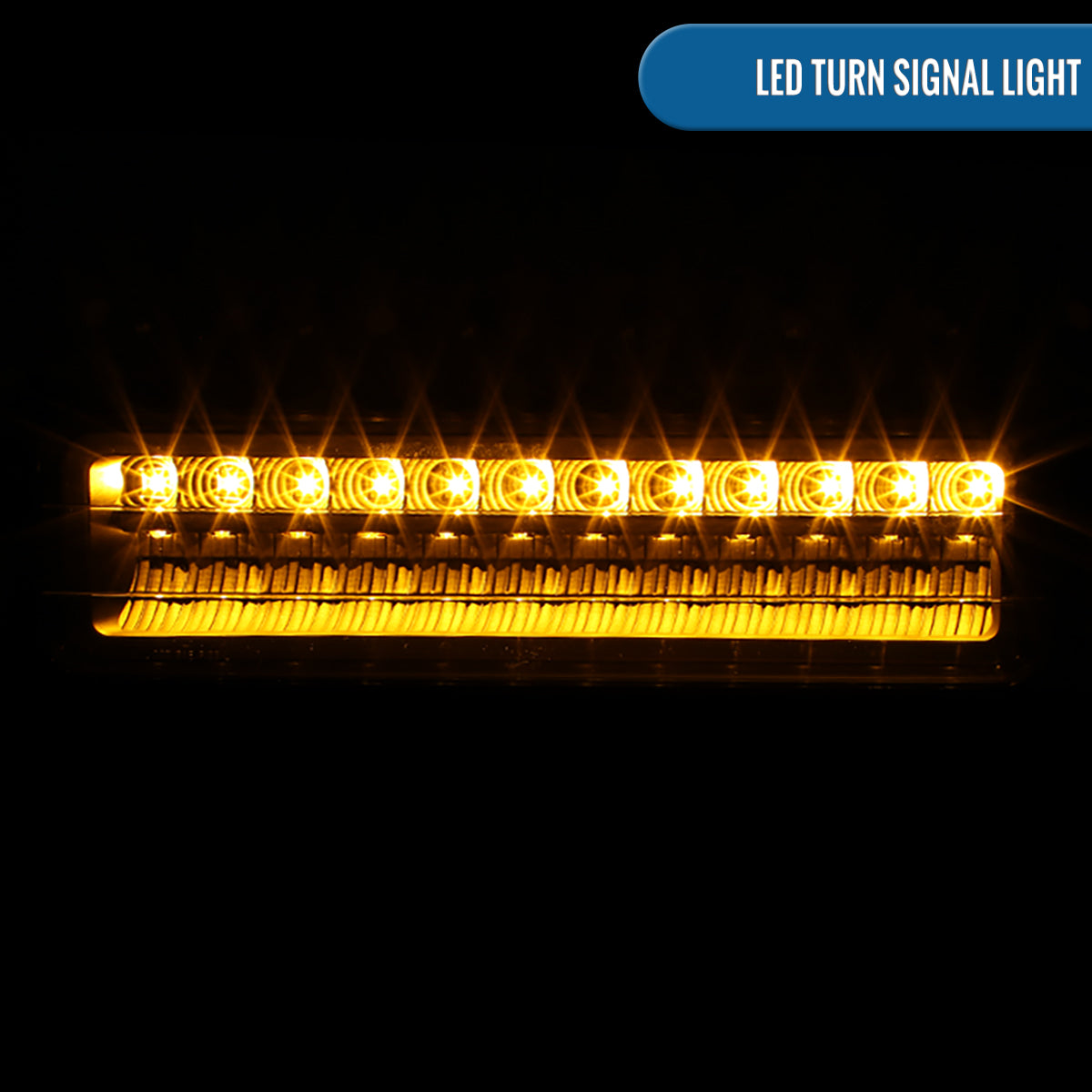 Ronnin - Compatible con Chevy C10 C/K 1500 2500 3500 Suburban Blazer Tahoe Silverado Sierra Yukon de 1988-1999 Juego de luces LED completas de esquina, parachoques y estacionamiento | Negro