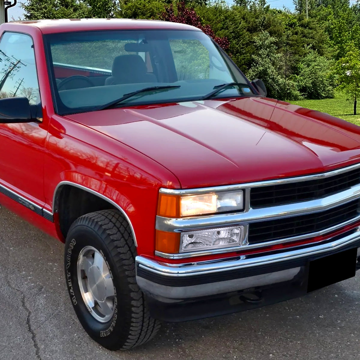 Ronnin - Compatible con Chevy C10 C/K Silverado Suburban Tahoe Sierra Yukon Blazer de 1988-1999, conjunto de luces de estacionamiento de esquina | Cromado