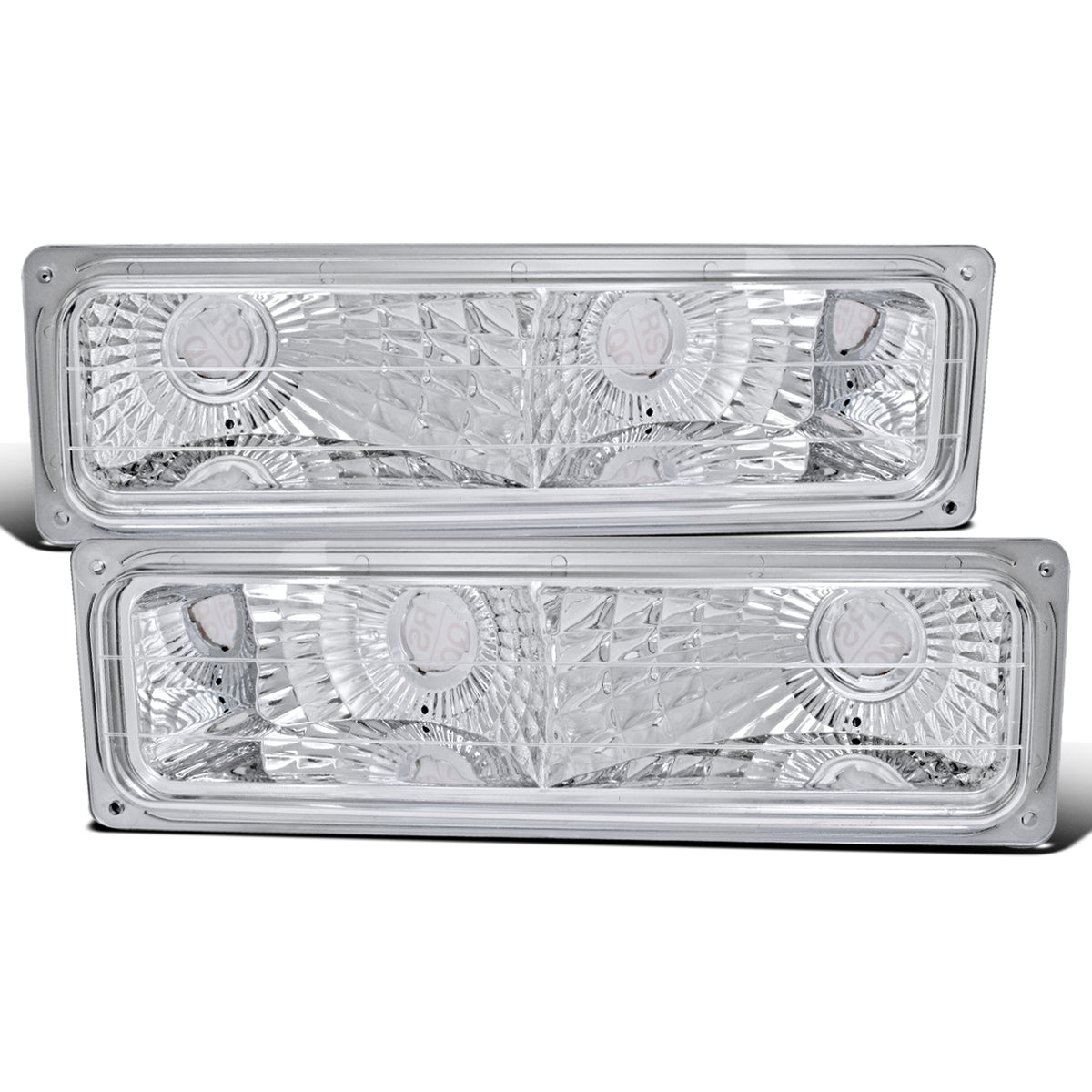 Ronnin - Compatible con Chevy C10 C/K Silverado Suburban Tahoe Sierra Yukon Blazer de 1988-1999, conjunto de luces de estacionamiento de esquina | Cromado