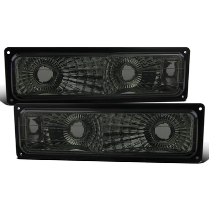 Ronnin - Compatible con Chevy C10 C/K Silverado Suburban Tahoe Sierra Yukon Blazer de 1988-1999, conjunto de luces de estacionamiento y esquina del parachoques, par | Ahumado