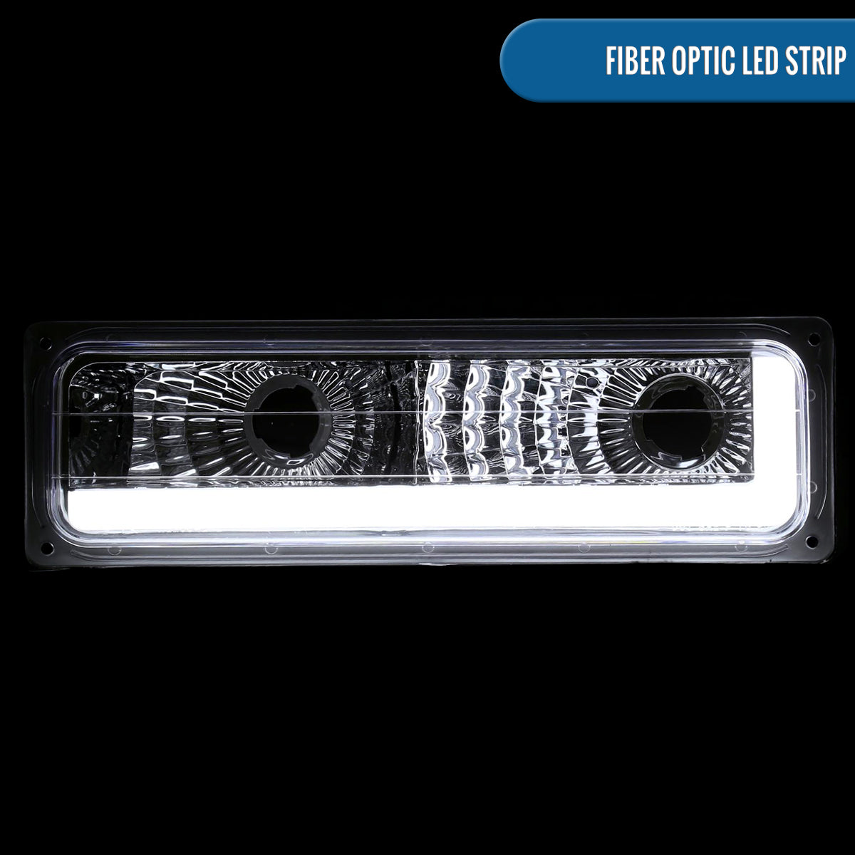 Ronnin - Compatible con Chevy C10 C/K Silverado Suburban Tahoe Sierra Yukon Blazer de 1988-1999, par de luces LED de esquina para parachoques, montaje | Cromado
