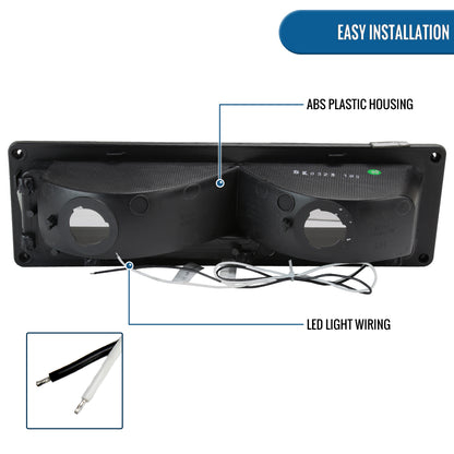 Ronnin - Compatible con Chevy C10 C/K Silverado Suburban Tahoe Sierra Yukon Blazer de 1988-1999, par de luces LED de esquina para parachoques, montaje | Cromado
