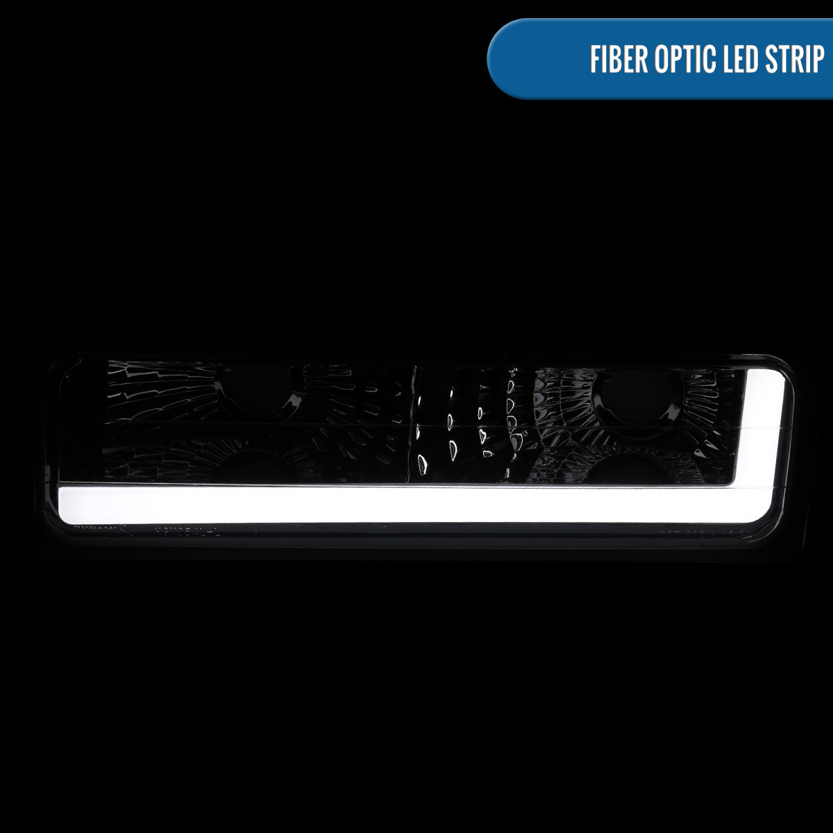 1988-1999 Chevy C10 C/K Silverado Suburban Tahoe Sierra Yukon Blazer LED Tube Corner Bumper Parking Lights Assembly Pair | Smoke