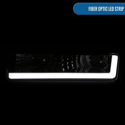 1988-1999 Chevy C10 C/K Silverado Suburban Tahoe Sierra Yukon Blazer LED Tube Corner Bumper Parking Lights Assembly Pair | Smoke