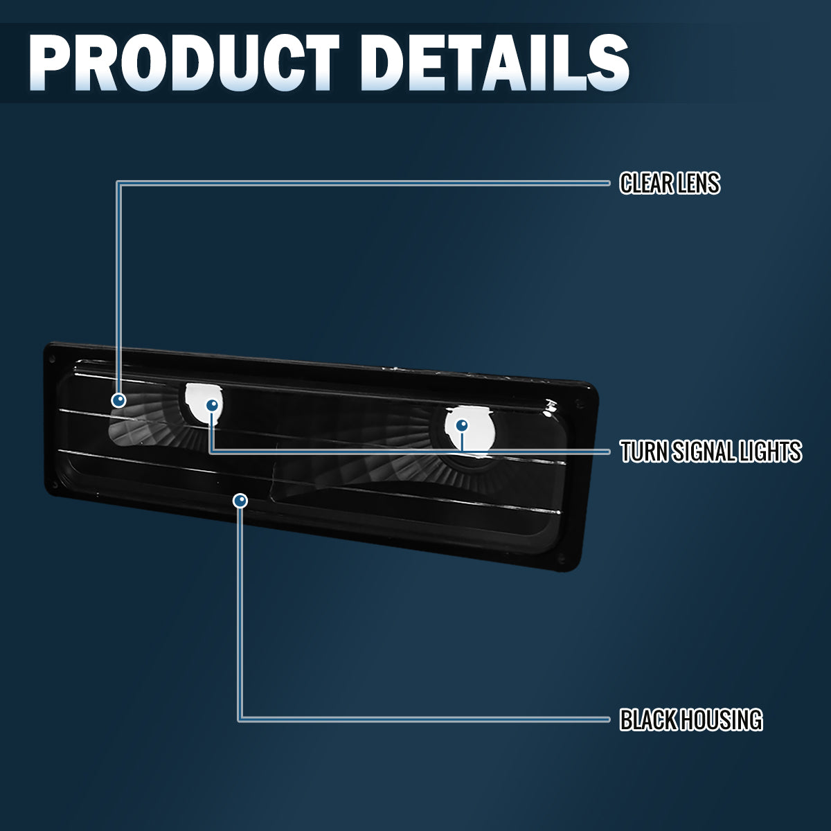 Ronnin - Compatible con Chevy C10 C/K Silverado Suburban Tahoe Sierra Yukon Blazer de 1988-1999, par de luces de estacionamiento de esquina de parachoques | Negro