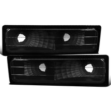 Ronnin - Compatible con Chevy C10 C/K Silverado Suburban Tahoe Sierra Yukon Blazer de 1988-1999, par de luces de estacionamiento de esquina de parachoques | Negro