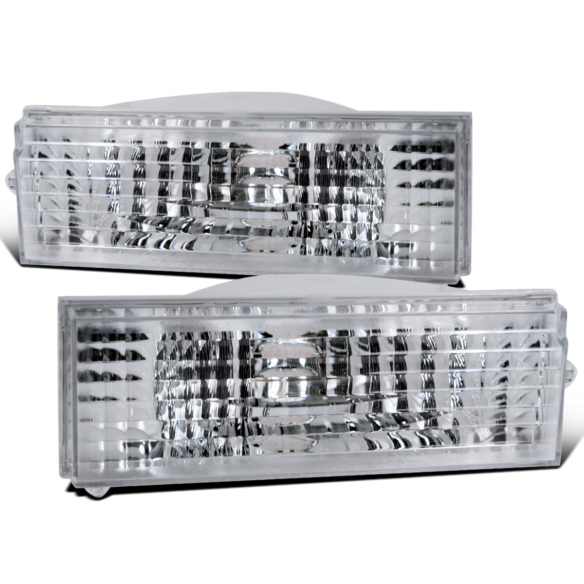 Ronnin - Compatible con Cherokee Comanche Wagoneer XJ de 1984-1996 Luces de defensa, intermitentes, conjunto de luces de estacionamiento (par) | Cromado
