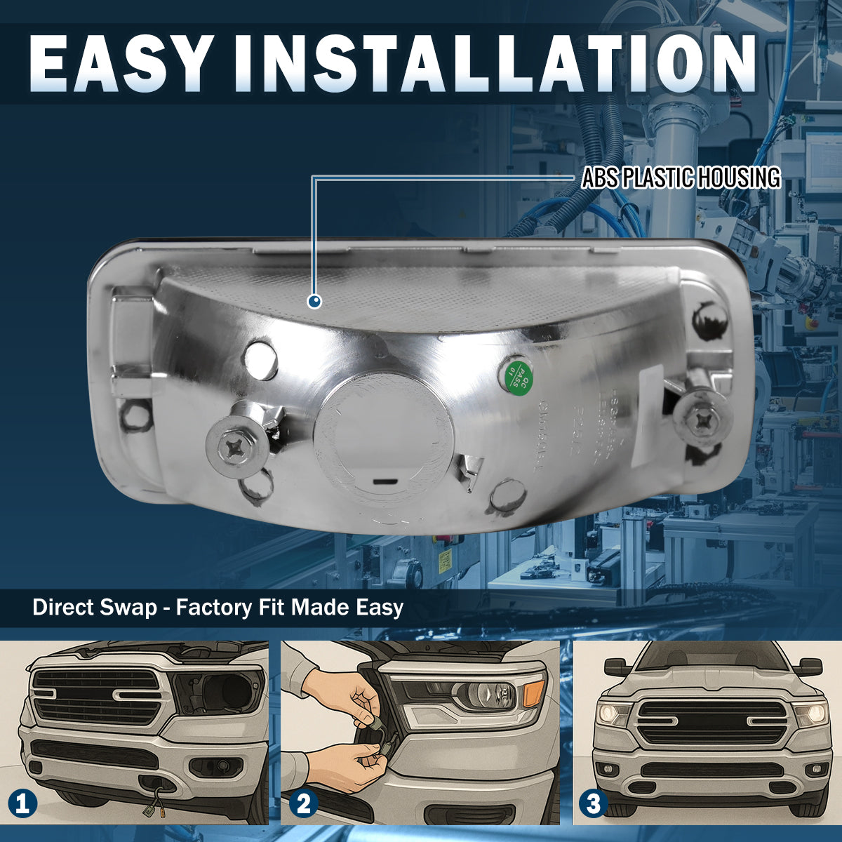 Ronnin - Compatible con las luces de parachoques Chevy Camaro IROC-Z RS Z28 de 1985-1992, conjunto de luces direccionales y de estacionamiento | Cromado