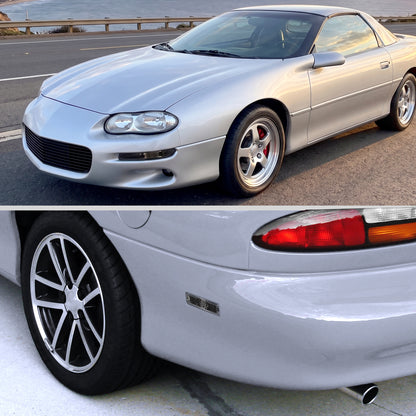 Ronnin - Juego de luces de parachoques delanteras y traseras de repuesto para Chevy Camaro 1993-2001 | Negro