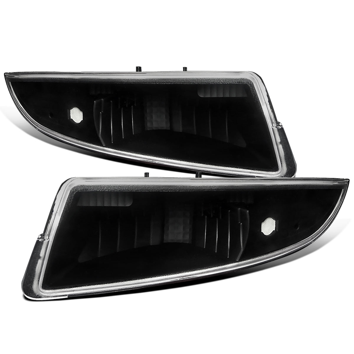 Ronnin - Se adapta a Chevy Camaro 1993-2001 Luces de Parachoques Conjunto de Luces Direccionales y de Estacionamiento Par | Negro