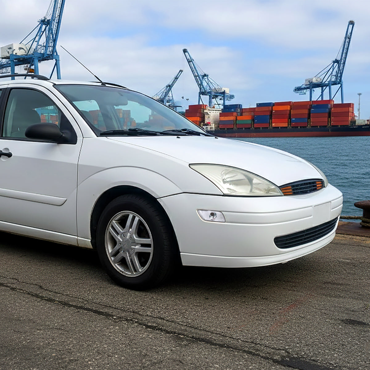 Ronnin - Se adapta a Ford Focus 2000-2005 Par de Luces de Esquina de Parachoques | Cromado