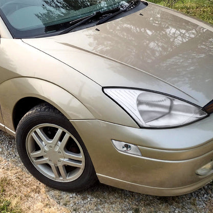 Ronnin - Se adapta a Ford Focus 2000-2005 Par de Luces de Esquina de Parachoques | Cromado