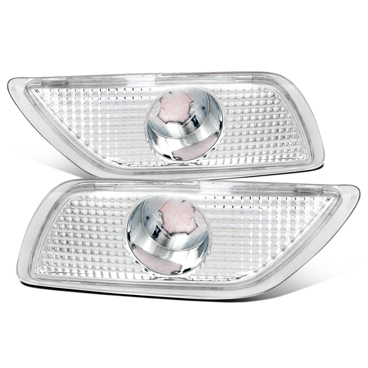 Ronnin - Se adapta a Ford Focus 2000-2005 Par de Luces de Esquina de Parachoques | Cromado