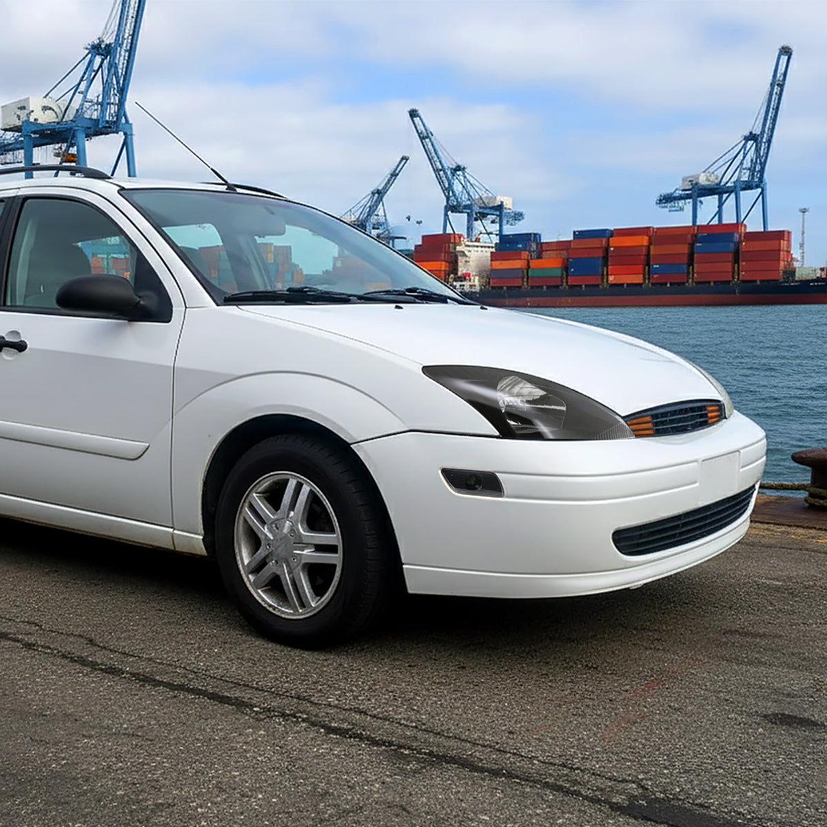 Ronnin - Se adapta a 2000-2005 Ford Focus Luces de estacionamiento de esquina (par) | Negro
