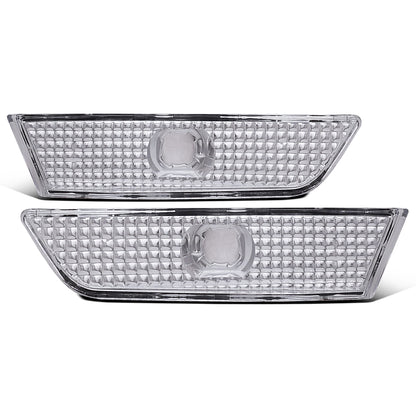 Ronnin - Se adapta a Infiniti G35 Coupé 2003-2007, conjunto de luces de posición laterales de parachoques de esquina, par | Cromo