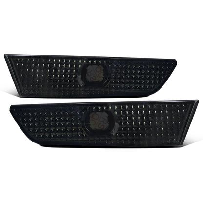 Ronnin - Se adapta a 2003-2007 Infiniti G35 Coupe Par de luces de posición laterales de estacionamiento de esquina | Ahumado