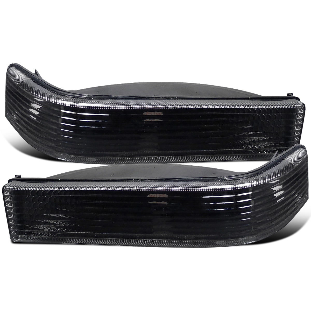 Ronnin - Fits 1993-1996 Jeep Grand Cherokee Bumper Lights Turn Signal Parking Lamps Assembly Pair | Black