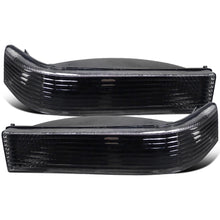 Ronnin - Fits 1993-1996 Jeep Grand Cherokee Bumper Lights Turn Signal Parking Lamps Assembly Pair | Black