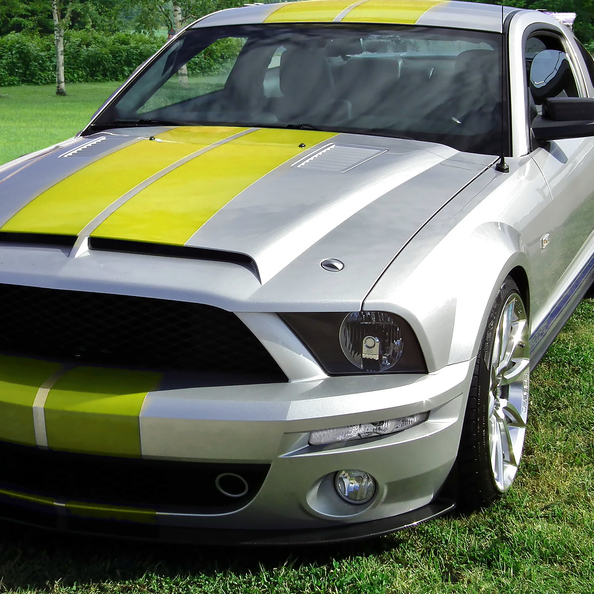 Ronnin - Se adapta a la pareja de luces de estacionamiento para parachoques Ford Mustang 2005-2009 | Cromado