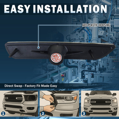 Ronnin - Conjunto de luces de posición laterales de parachoques de esquina para Ford Mustang 2010-2014, par | Negro