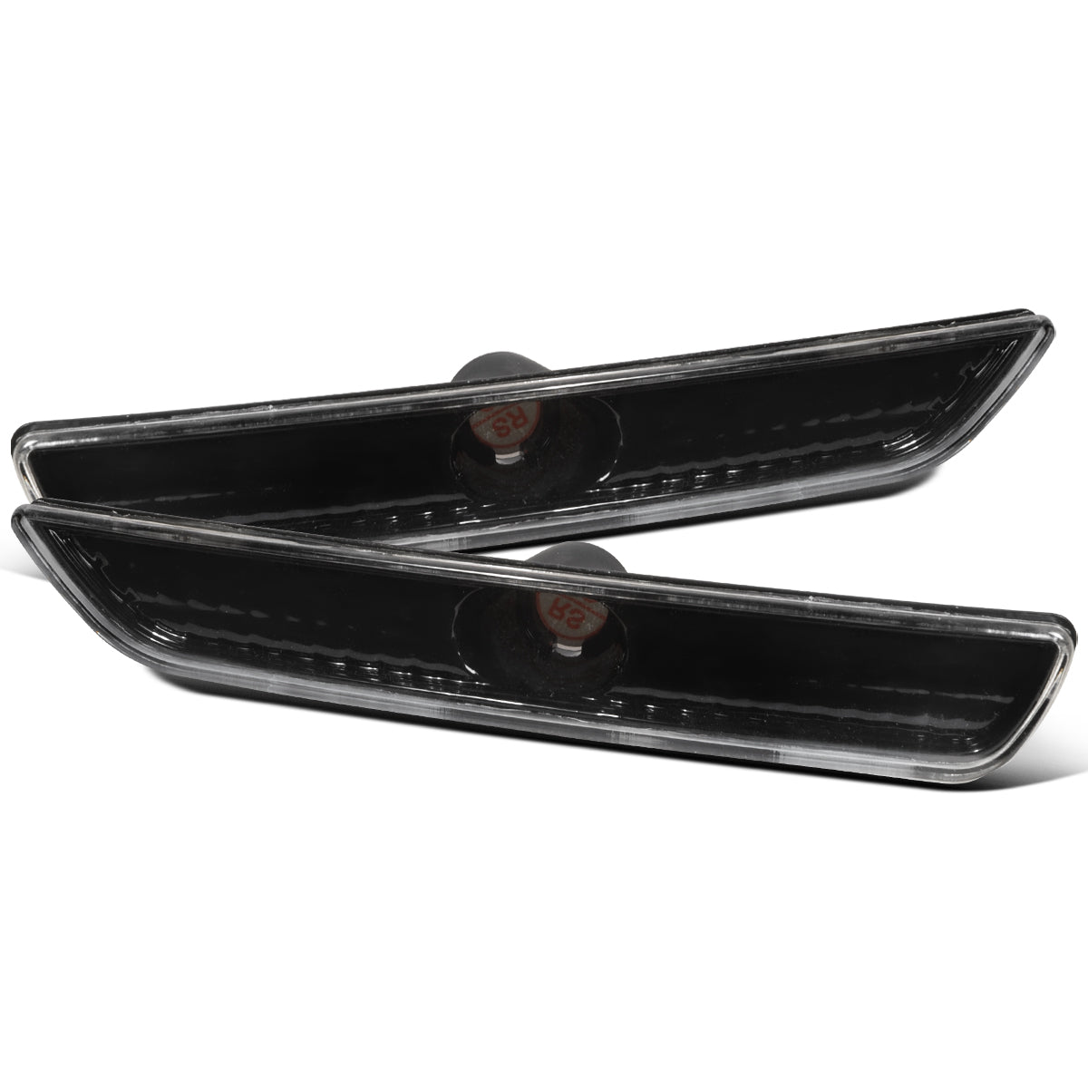 Ronnin - Conjunto de luces de posición laterales de parachoques de esquina para Ford Mustang 2010-2014, par | Negro