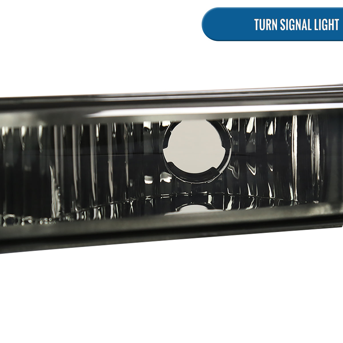 Ronnin - Fits 1998-2004 Chevy GMC Sonoma S10 Pickup 1998-2005 Blazer Factory Replacement Front Bumper Lights Clear Reflector Assembly Pair | Smoke