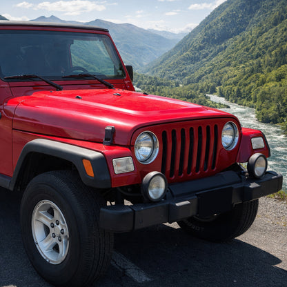 Ronnin - Se adapta al par de montaje de luces direccionales de esquina del parachoques delantero del Jeep Wrangler de 1997-2006 | Transparente