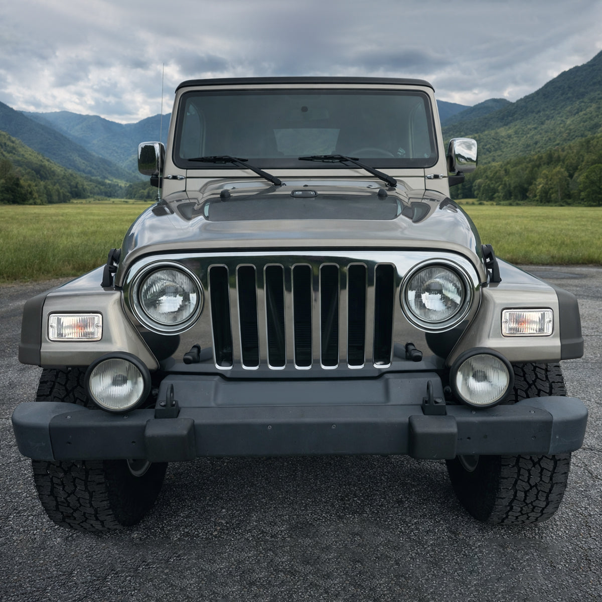 Ronnin - Se adapta al par de montaje de luces direccionales de esquina del parachoques delantero del Jeep Wrangler de 1997-2006 | Transparente