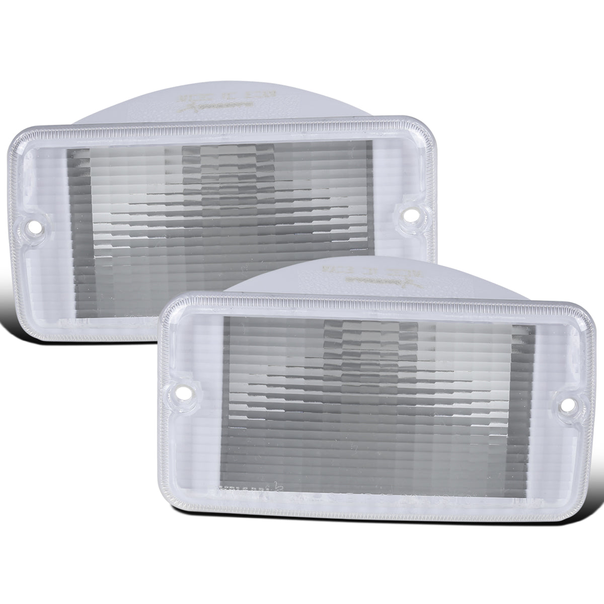 Ronnin - Se adapta al par de montaje de luces direccionales de esquina del parachoques delantero del Jeep Wrangler de 1997-2006 | Transparente