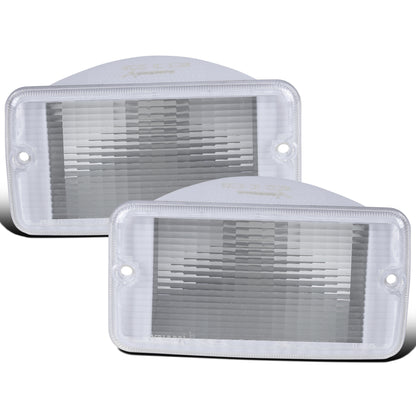 Ronnin - Se adapta al par de montaje de luces direccionales de esquina del parachoques delantero del Jeep Wrangler de 1997-2006 | Transparente