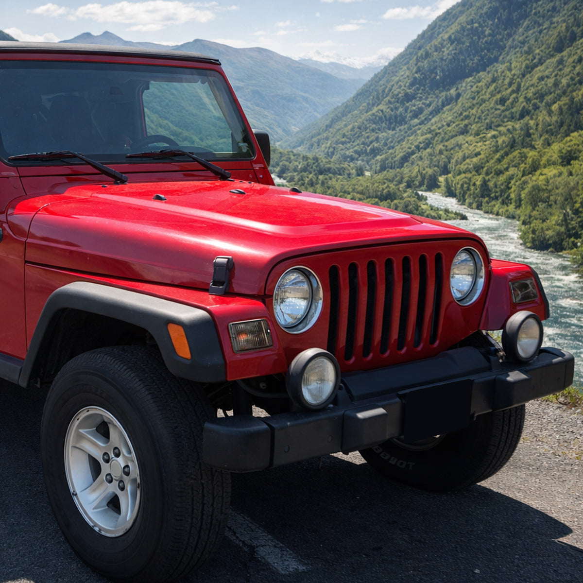 Ronnin - Se adapta a Jeep Wrangler 1997-2006, par de luces direccionales de esquina del parachoques delantero | Ahumado