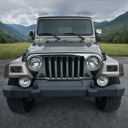 Ronnin - Se adapta a Jeep Wrangler 1997-2006, par de luces direccionales de esquina del parachoques delantero | Ahumado