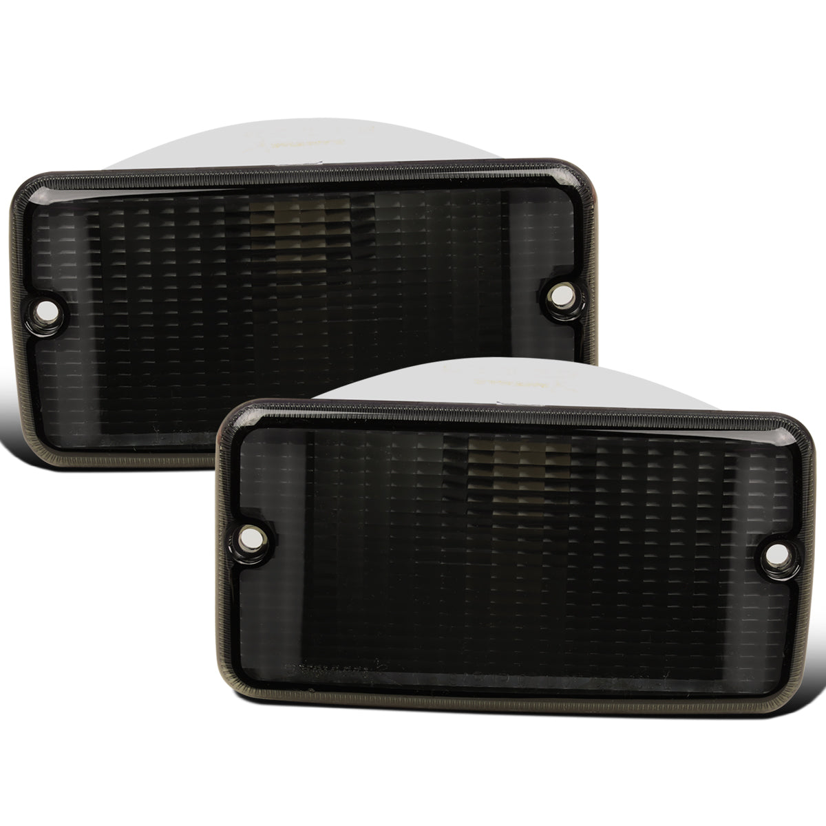 Ronnin - Se adapta a Jeep Wrangler 1997-2006, par de luces direccionales de esquina del parachoques delantero | Ahumado