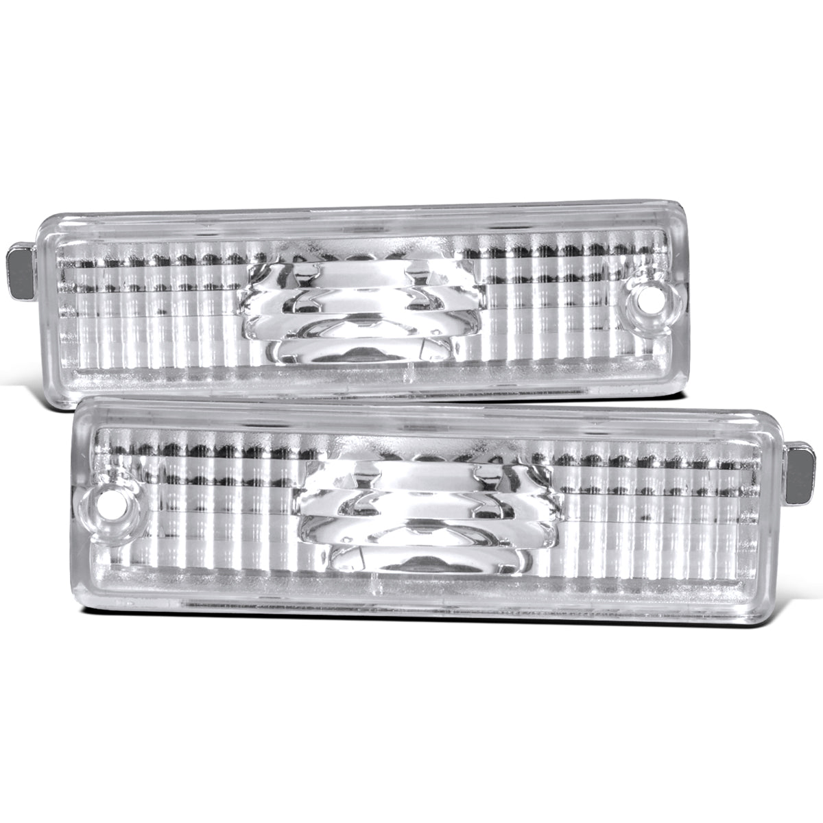 Ronnin - Compatible con Chevy Camaro 1993-2002 y Pontiac Firebird 1998-2001, par de luces de estacionamiento y marcadores laterales traseros para parachoques | Cromado