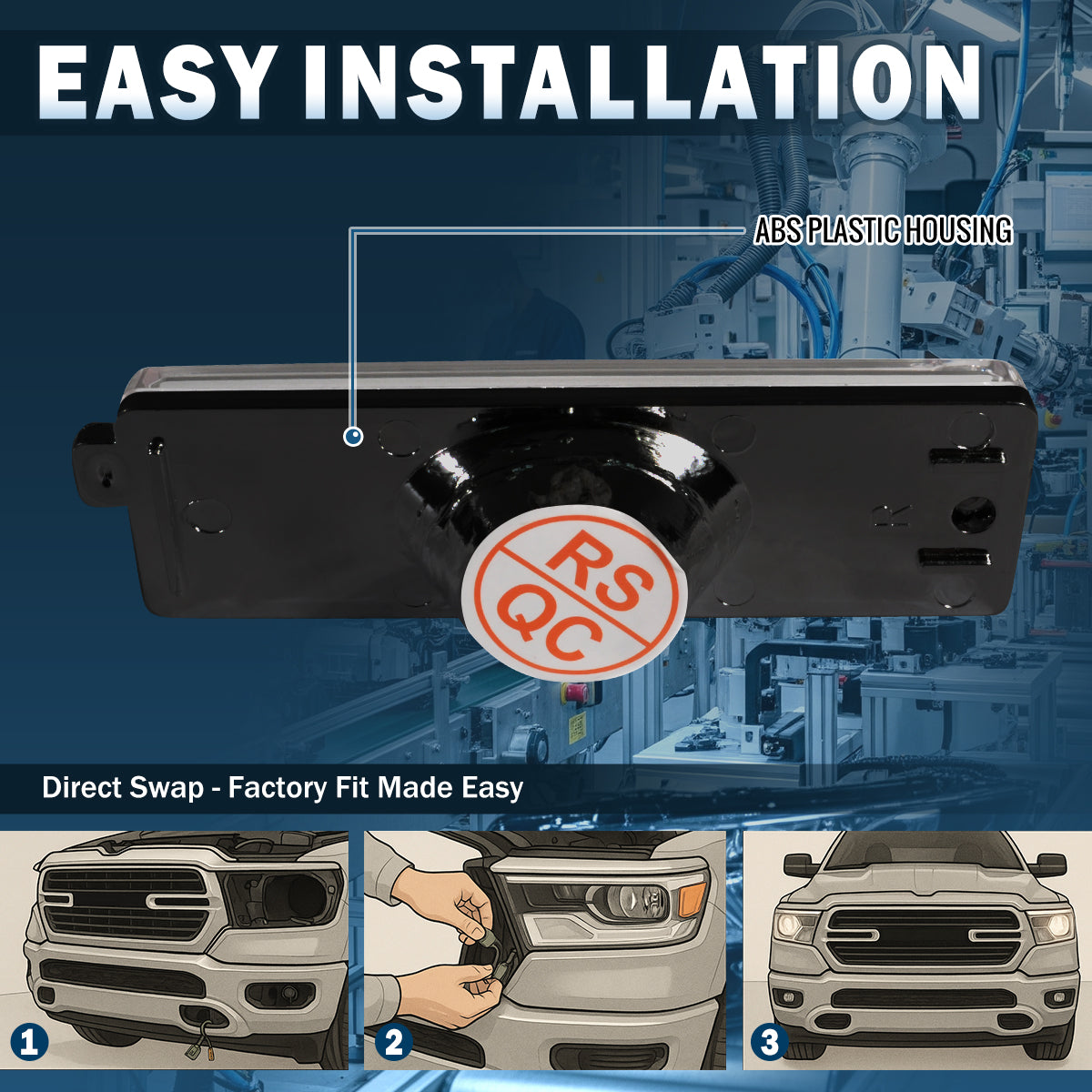Ronnin - Compatible con Chevy Camaro 1993-2002 Pontiac Firebird 1998-2001, par de luces traseras de posición lateral, parachoques, luces de estacionamiento | Negro