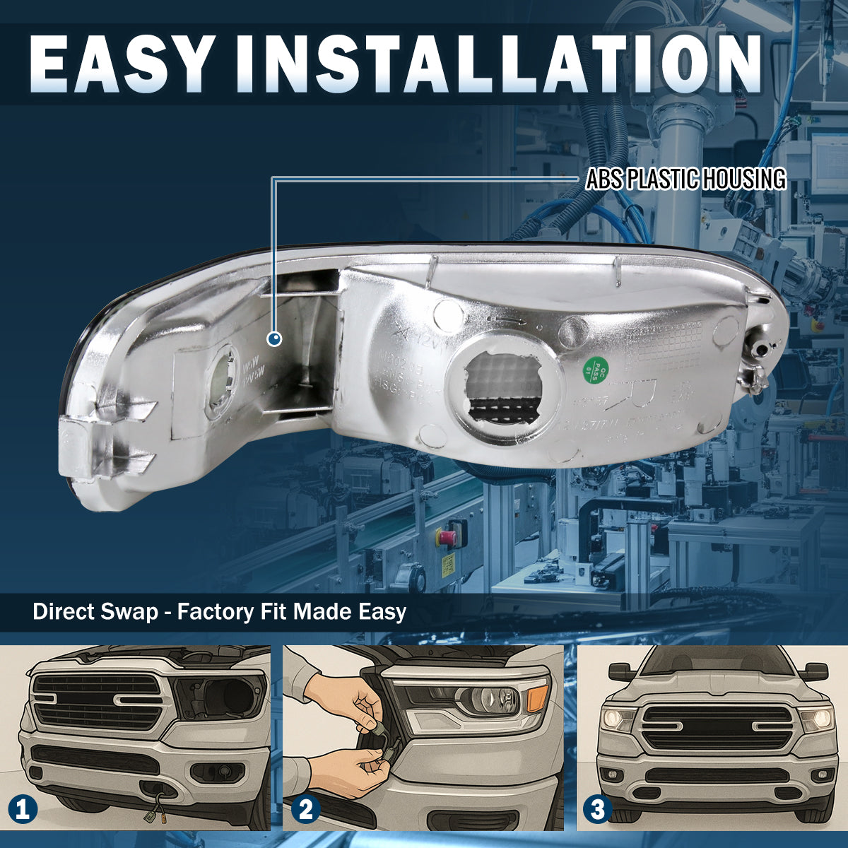 Ronnin - Compatible con conjunto de luces de estacionamiento de parachoques trasero de esquina Mitsubishi Eclipse 2000-2005, par | Cromo
