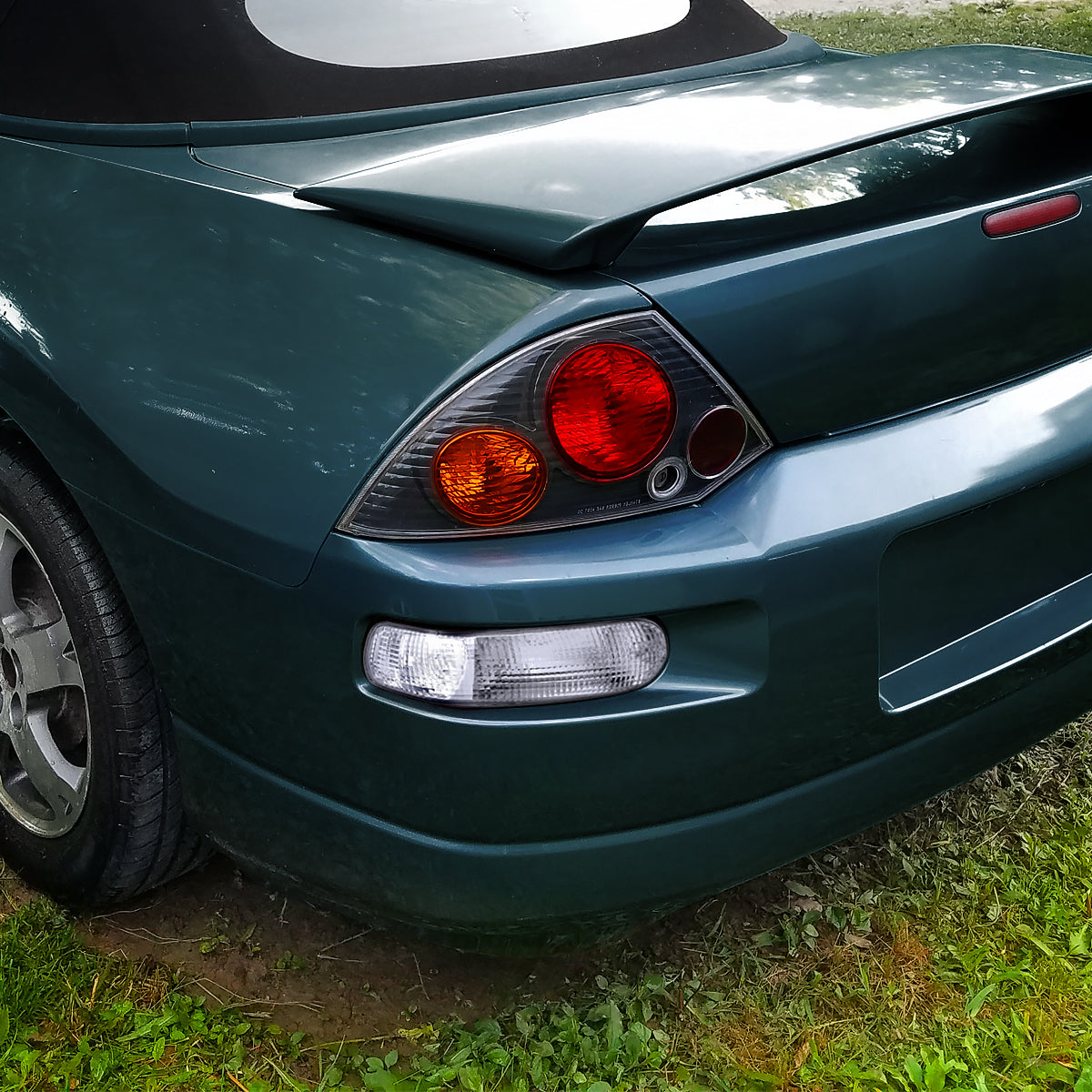 Ronnin - Compatible con conjunto de luces de estacionamiento de parachoques trasero de esquina Mitsubishi Eclipse 2000-2005, par | Cromo
