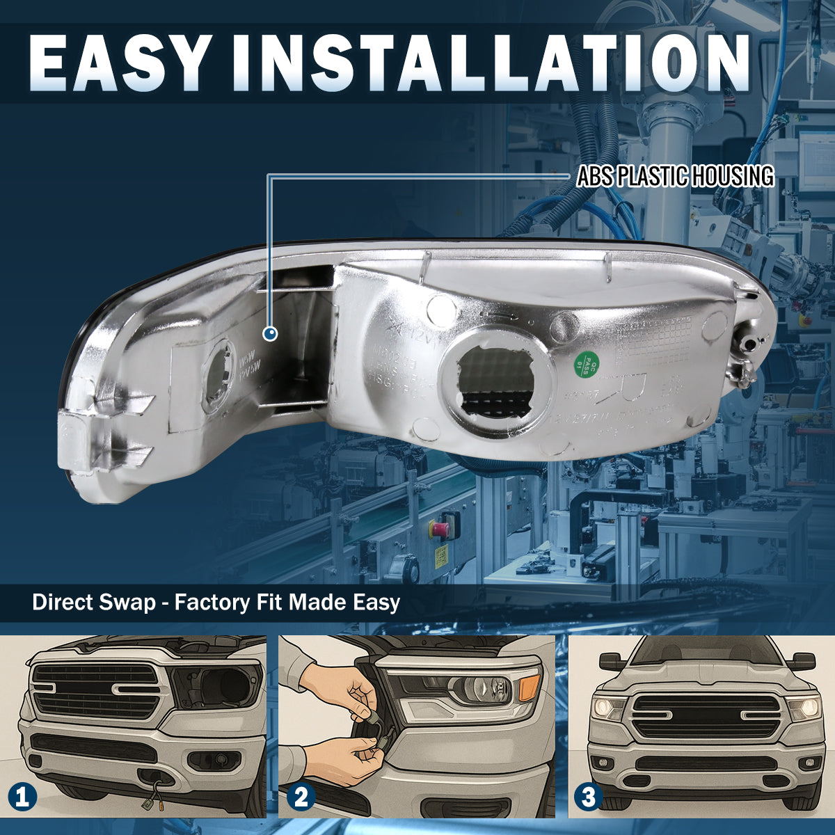 Ronnin - Se adapta a Mitsubishi Eclipse 2000-2005 Par de luces de estacionamiento de parachoques trasero | Ahumado