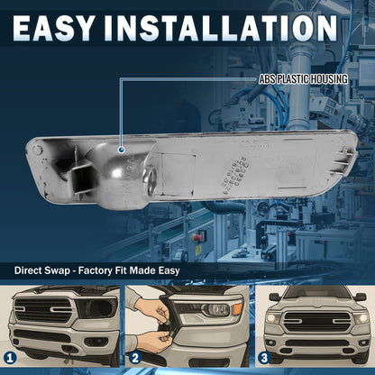 Ronnin - Se adapta a la pareja de montaje de luces de estacionamiento de parachoques trasero de Ford Mustang 2005-2009 | Cromado