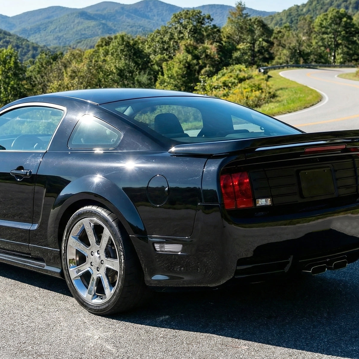 Ronnin - Se adapta a la pareja de montaje de luces de estacionamiento de parachoques trasero de Ford Mustang 2005-2009 | Cromado