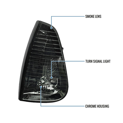 Ronnin - Compatible con Dodge Charger 2006-2010 Reemplazo de fábrica Luces de esquina de reflector transparente Conjunto de luces de estacionamiento par | Humo