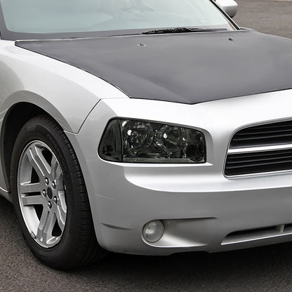 Ronnin - Compatible con Dodge Charger 2006-2010 Reemplazo de fábrica Luces de esquina de reflector transparente Conjunto de luces de estacionamiento par | Humo