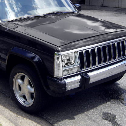 Ronnin - Se adapta a Cherokee Comanche Wagoneer XJ de 1984-1996 | Par de luces de esquina de repuesto | Cromadas